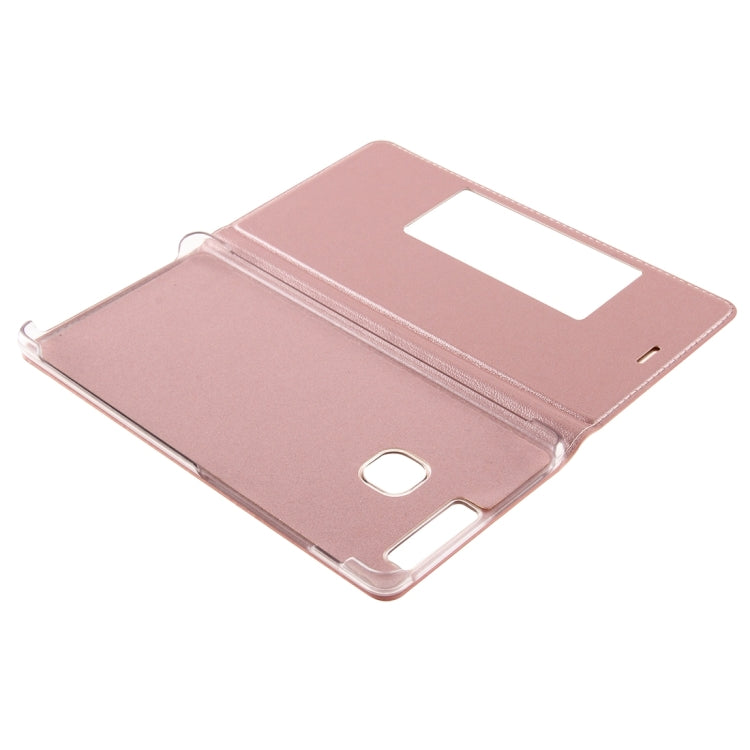 For Huawei  P9 Horizontal Flip Leather Case with Touch Call Display ID & Sleep / Wake-up Function