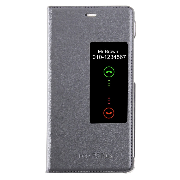 For Huawei  P9 Plus Horizontal Flip Leather Case with Touch Call Display ID & Sleep / Wake-up Function