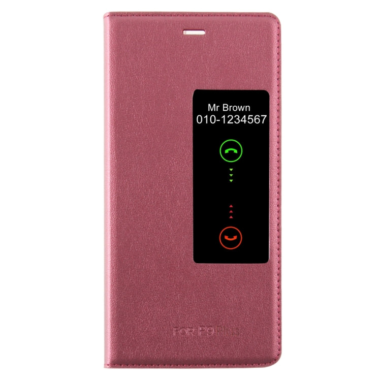 For Huawei  P9 Plus Horizontal Flip Leather Case with Touch Call Display ID & Sleep / Wake-up Function