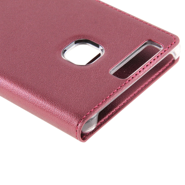 For Huawei  P9 Plus Horizontal Flip Leather Case with Touch Call Display ID & Sleep / Wake-up Function