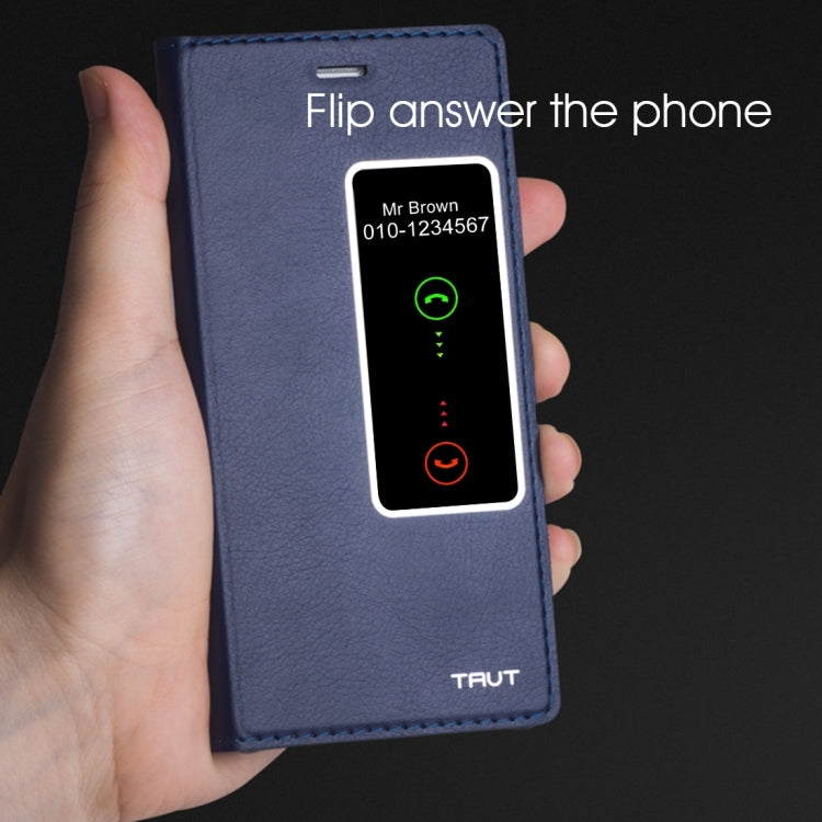 For Huawei  P9 Plus Horizontal Flip Leather Case with Touch Call Display ID & Sleep / Wake-up Function