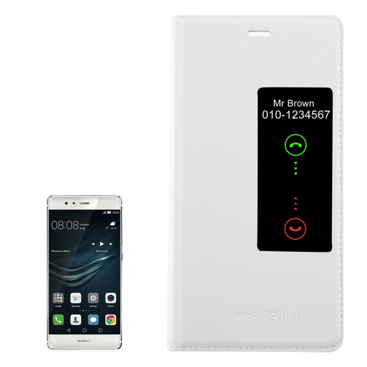 For Huawei  P9 Plus Horizontal Flip Leather Case with Touch Call Display ID & Sleep / Wake-up Function