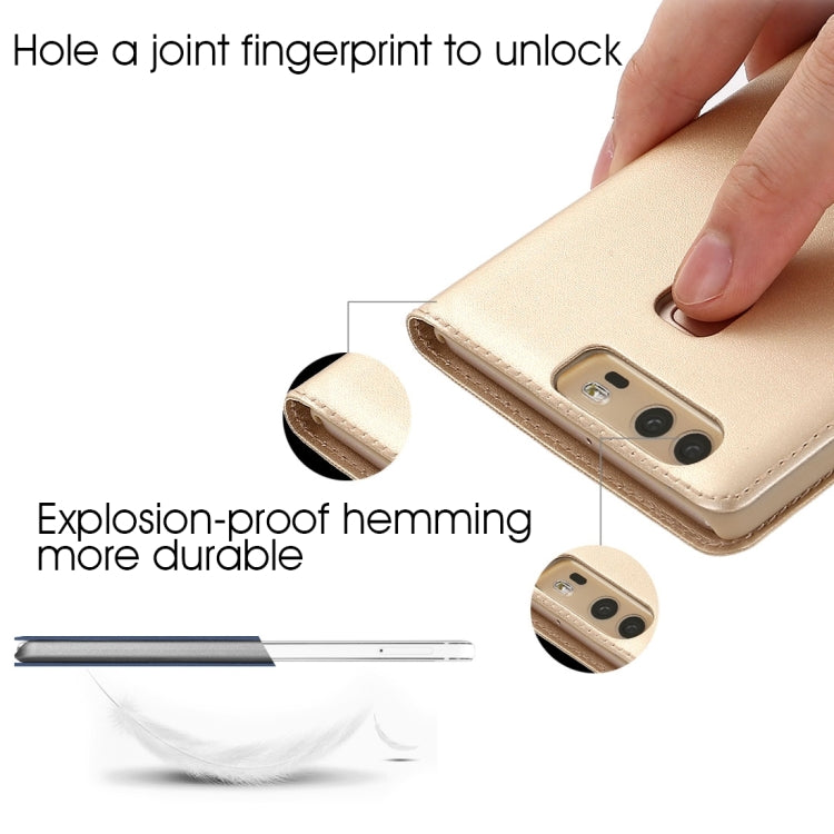 For Huawei  P9 Plus Horizontal Flip Leather Case with Touch Call Display ID & Sleep / Wake-up Function