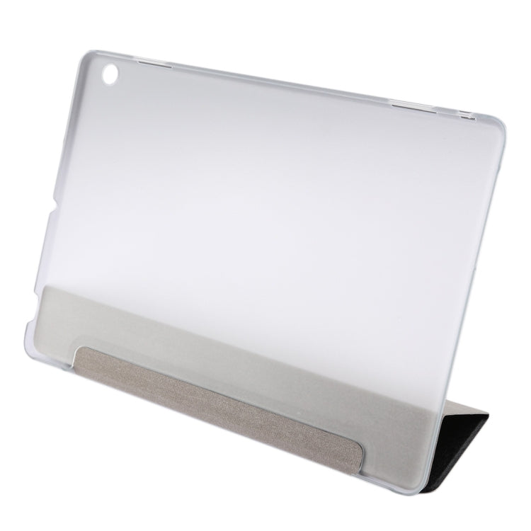 For Huawei  Honor Waterplay 10.1 inch Silk Texture Horizontal Flip Leather Case with Three-folding Holder