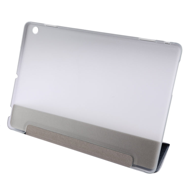 For Huawei  Honor Waterplay 10.1 inch Silk Texture Horizontal Flip Leather Case with Three-folding Holder