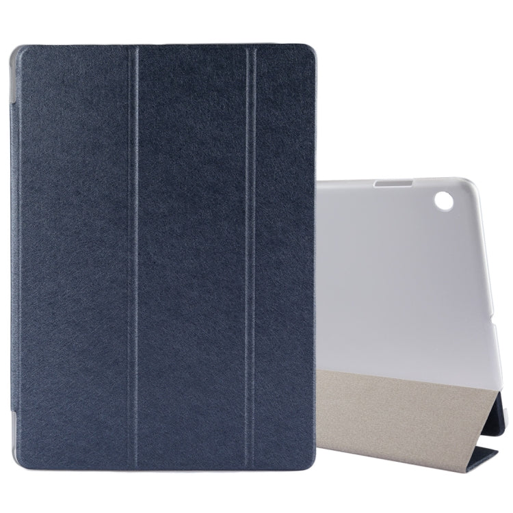 For Huawei  Honor Waterplay 10.1 inch Silk Texture Horizontal Flip Leather Case with Three-folding Holder