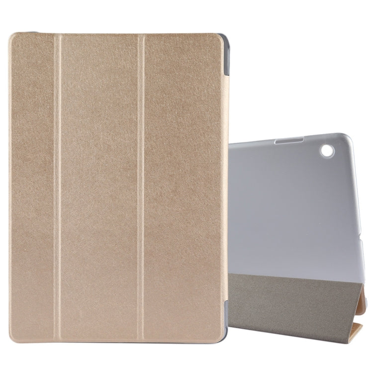 For Huawei  Honor Waterplay 10.1 inch Silk Texture Horizontal Flip Leather Case with Three-folding Holder