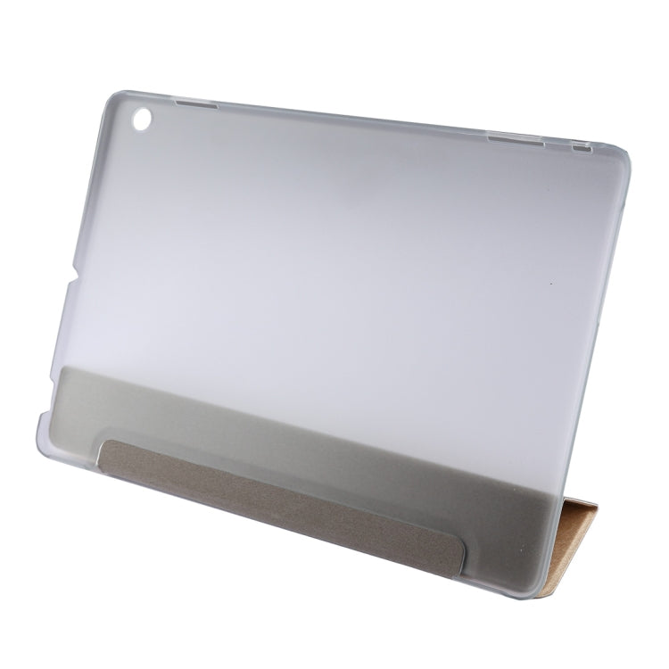 For Huawei  Honor Waterplay 10.1 inch Silk Texture Horizontal Flip Leather Case with Three-folding Holder