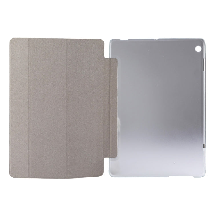 For Huawei  Honor Waterplay 10.1 inch Silk Texture Horizontal Flip Leather Case with Three-folding Holder