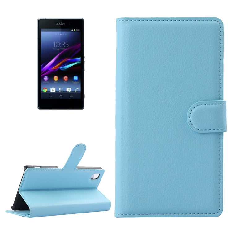 For Sony Xperia Z1 / L39h Litchi Texture Horizontal Flip Leather Case with Holder & Card Slots & Wallet