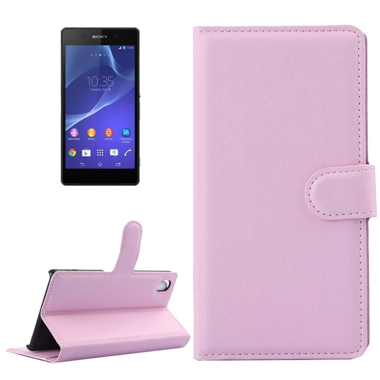 For Sony Xperia Z2 / L50w Litchi Texture Horizontal Flip Leather Case with Holder & Card Slots & Wallet