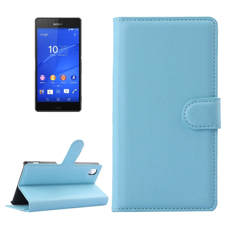 For Sony Xperia Z3 / L55U / L55T Litchi Texture Horizontal Flip Leather Case with Holder & Card Slots & Wallet