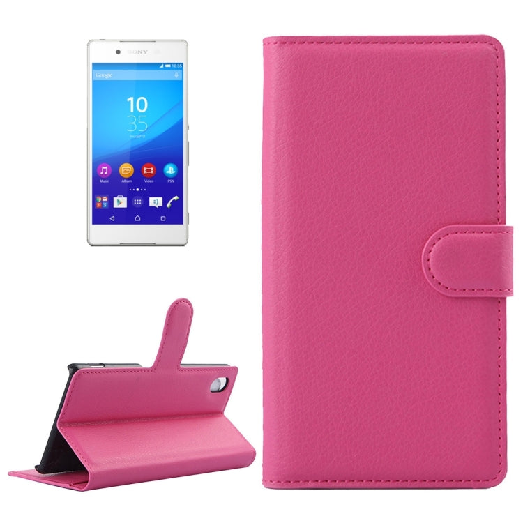 For Sony Xperia Z4 / Z3+ Litchi Texture Horizontal Flip Leather Case with Holder & Card Slots & Wallet