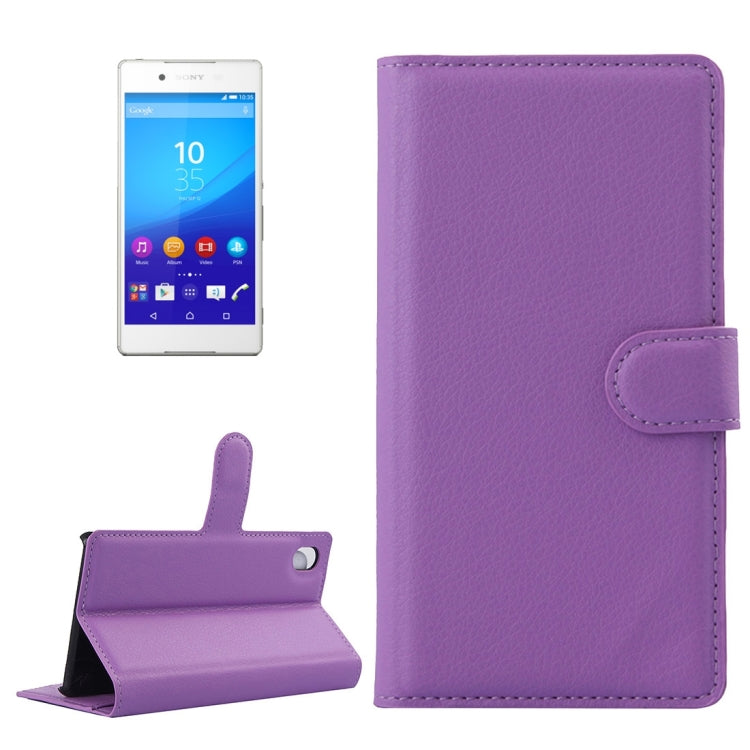 For Sony Xperia Z4 / Z3+ Litchi Texture Horizontal Flip Leather Case with Holder & Card Slots & Wallet