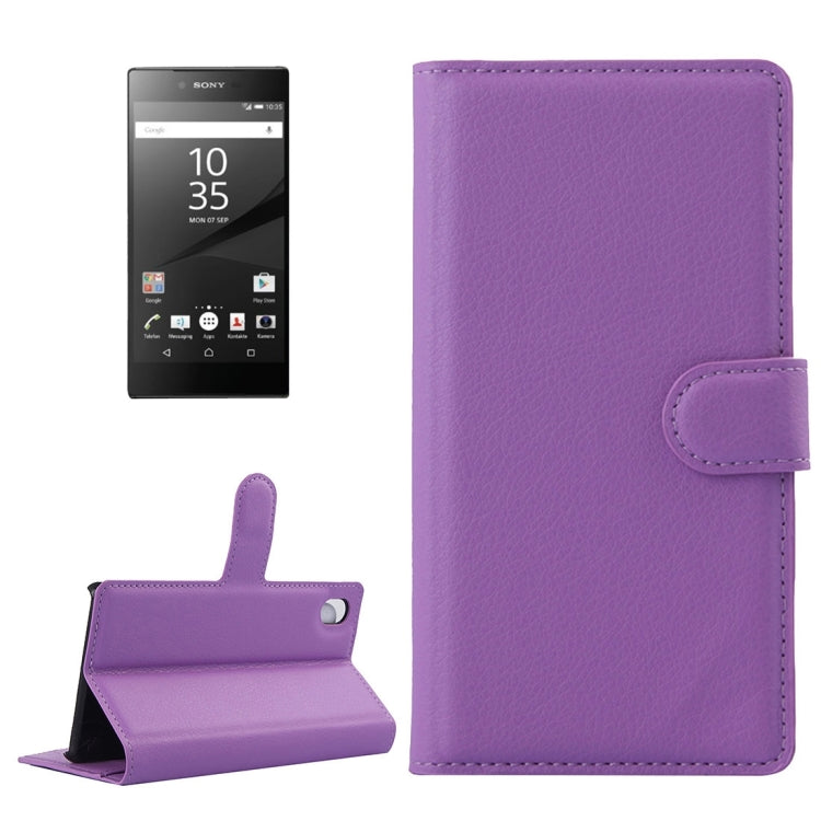 For Sony Xperia Z5 Litchi Texture Horizontal Flip Leather Case with Holder & Card Slots & Wallet