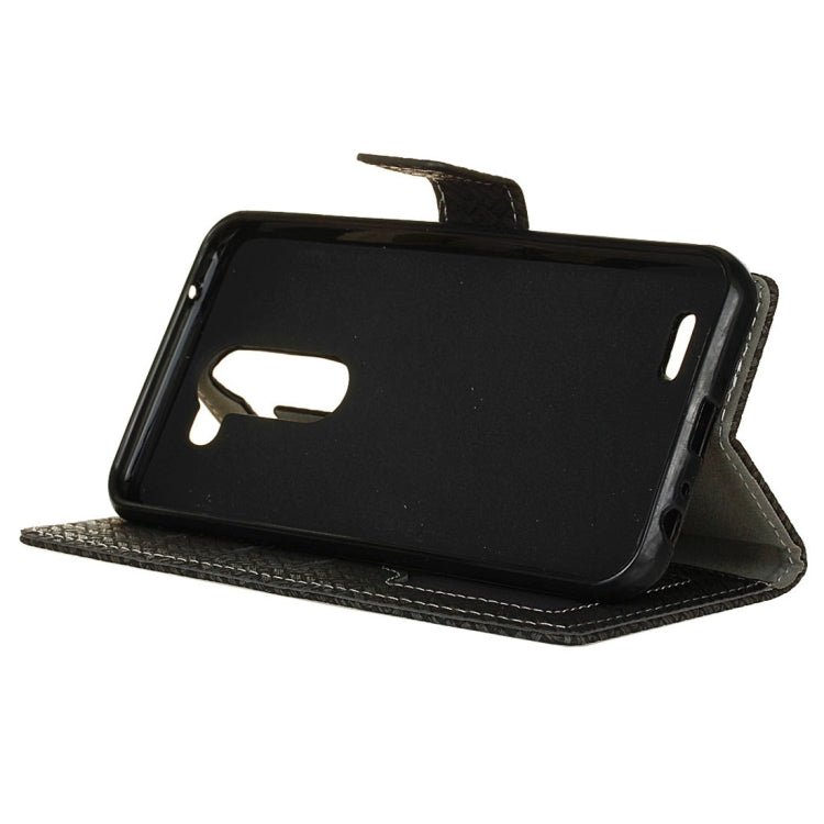 For LG X Mach Knit Texture Horizontal Flip Leather Case with Holder & Card Slots & Wallet & Photo Frame