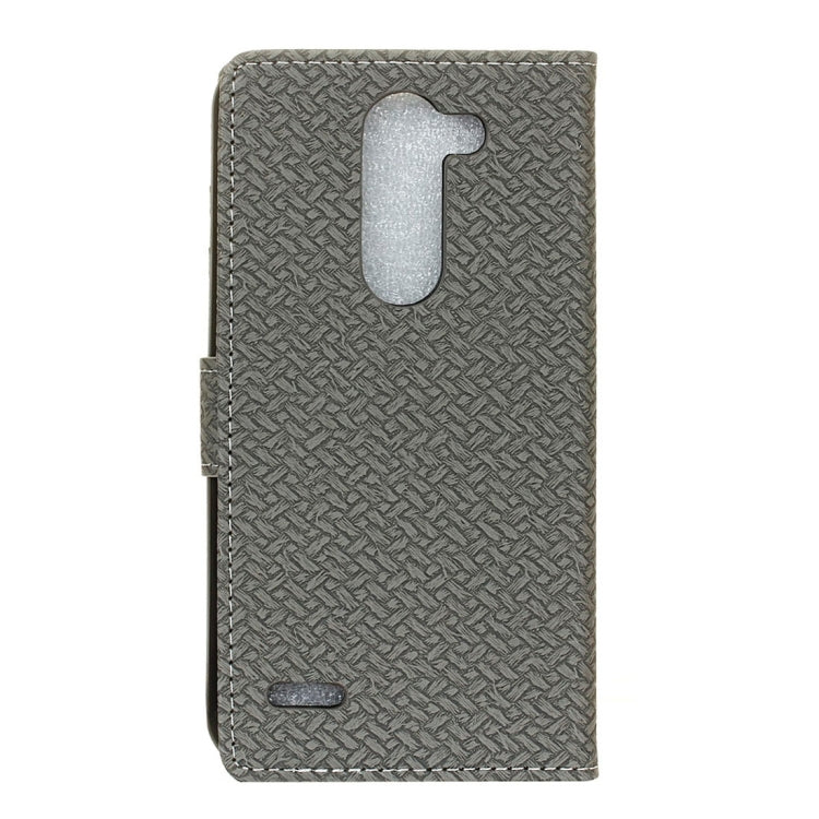 For LG X Mach Knit Texture Horizontal Flip Leather Case with Holder & Card Slots & Wallet & Photo Frame