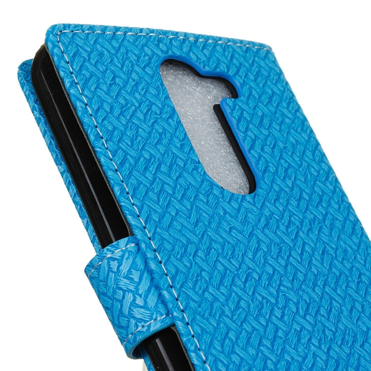 For LG X Mach Knit Texture Horizontal Flip Leather Case with Holder & Card Slots & Wallet & Photo Frame