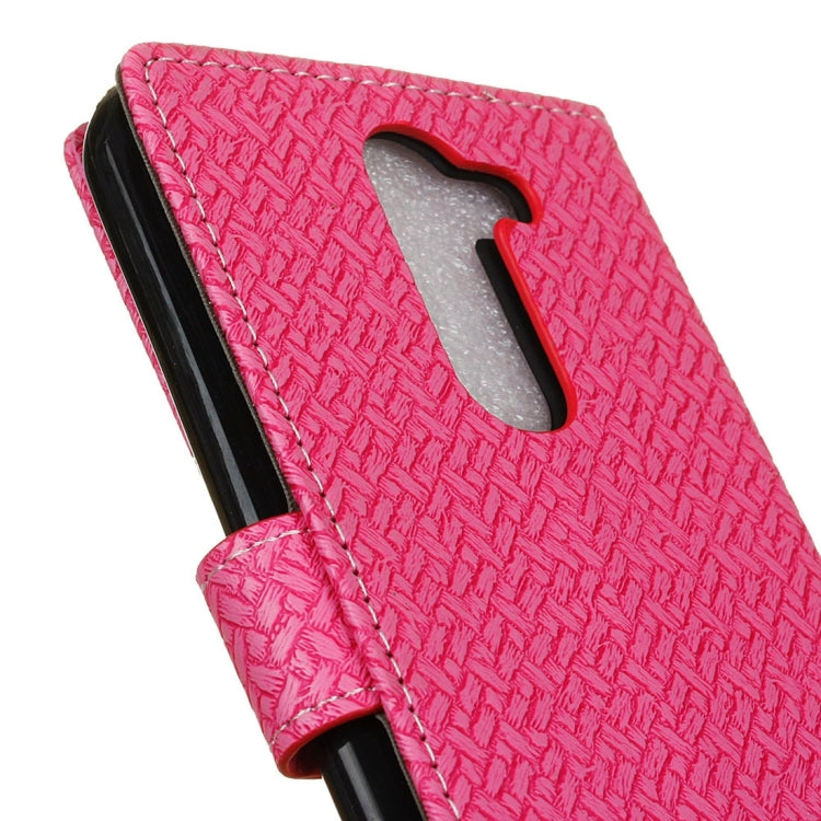 For LG X Mach Knit Texture Horizontal Flip Leather Case with Holder & Card Slots & Wallet & Photo Frame