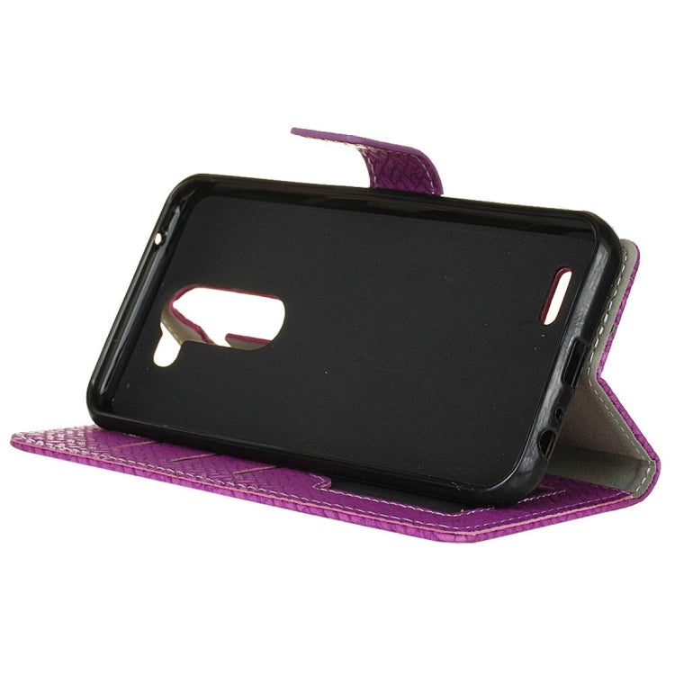 For LG X Mach Knit Texture Horizontal Flip Leather Case with Holder & Card Slots & Wallet & Photo Frame