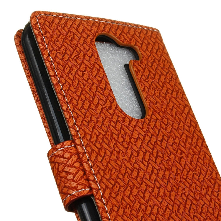 For LG X Mach Knit Texture Horizontal Flip Leather Case with Holder & Card Slots & Wallet & Photo Frame