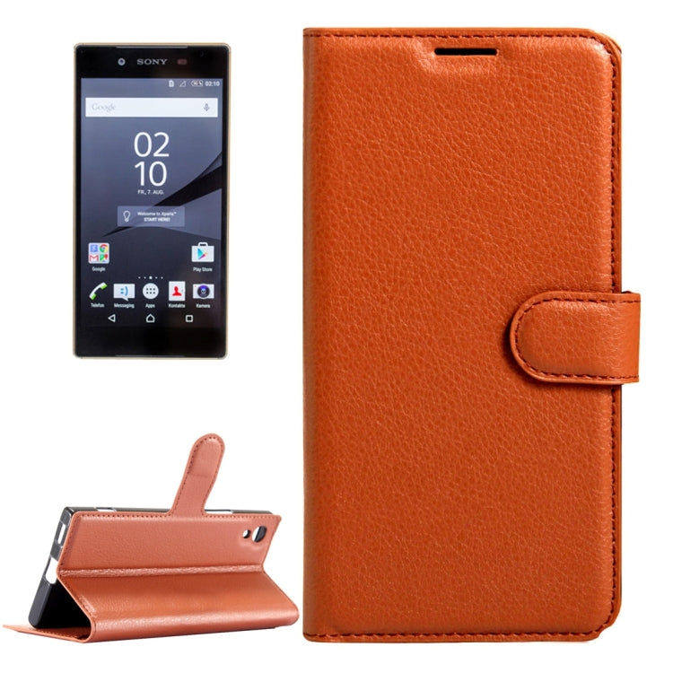 For Sony Xperia Z6 Litchi Texture Horizontal Flip Leather Case with Magnetic Buckle & Holder & Card Slots & Wallet