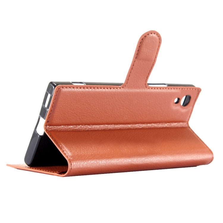 For Sony Xperia Z6 Litchi Texture Horizontal Flip Leather Case with Magnetic Buckle & Holder & Card Slots & Wallet