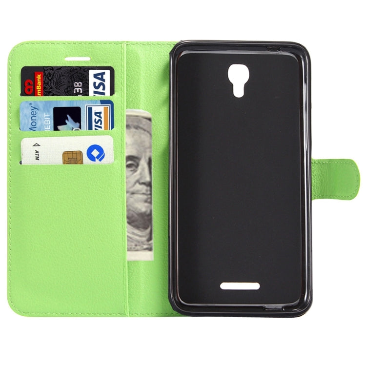 For Alcatel Pixi 4 (5.5) / 5012G / 5012F Litchi Texture Horizontal Flip Leather Case with Magnetic Buckle & Holder & Card Slots & Wallet