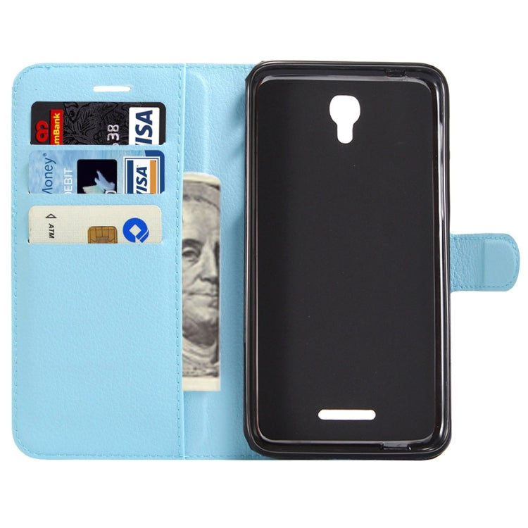 For Alcatel Pixi 4 (5.5) / 5012G / 5012F Litchi Texture Horizontal Flip Leather Case with Magnetic Buckle & Holder & Card Slots & Wallet