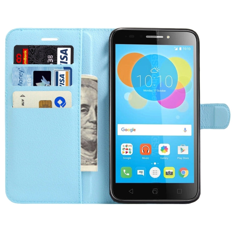 For Alcatel Pixi 4 (5.5) / 5012G / 5012F Litchi Texture Horizontal Flip Leather Case with Magnetic Buckle & Holder & Card Slots & Wallet