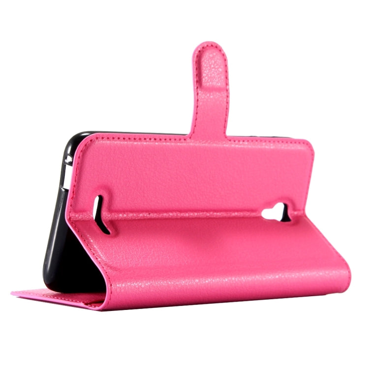 For Alcatel Pixi 4 (5.5) / 5012G / 5012F Litchi Texture Horizontal Flip Leather Case with Magnetic Buckle & Holder & Card Slots & Wallet