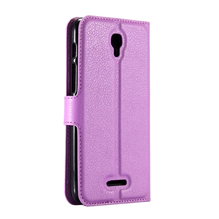 For Alcatel Pixi 4 (5.5) / 5012G / 5012F Litchi Texture Horizontal Flip Leather Case with Magnetic Buckle & Holder & Card Slots & Wallet