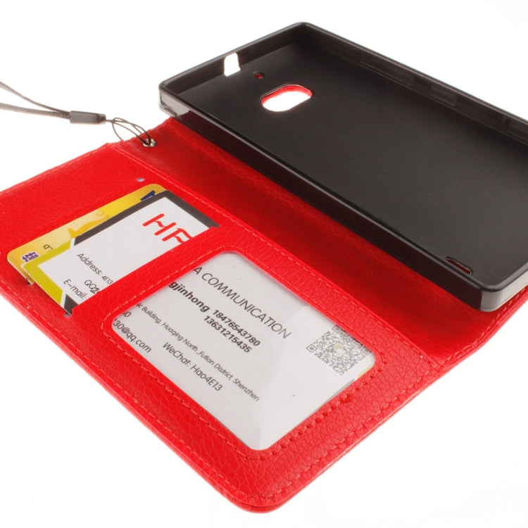 For Nokia Lumia 930 Litchi Texture Horizontal Flip Leather Case with Holder & Card Slots & Wallet & Photo Frame & Lanyard