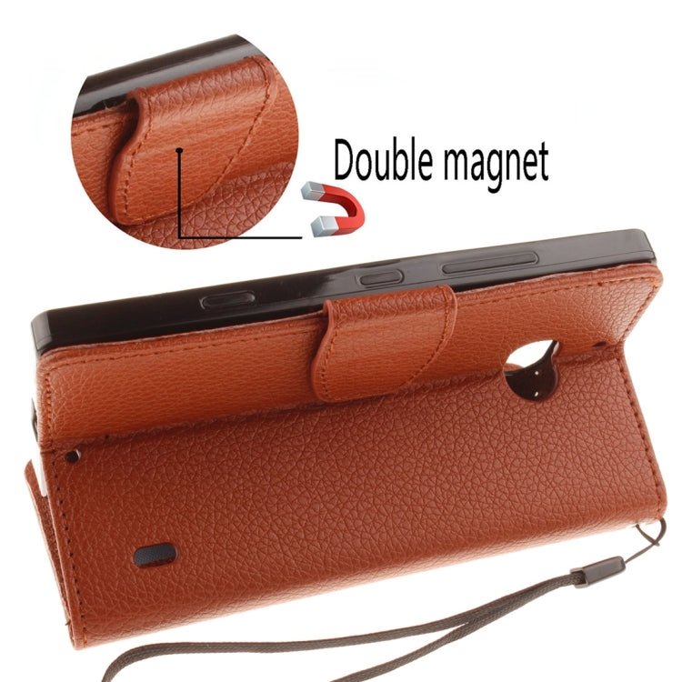 For Nokia Lumia 930 Litchi Texture Horizontal Flip Leather Case with Holder & Card Slots & Wallet & Photo Frame & Lanyard