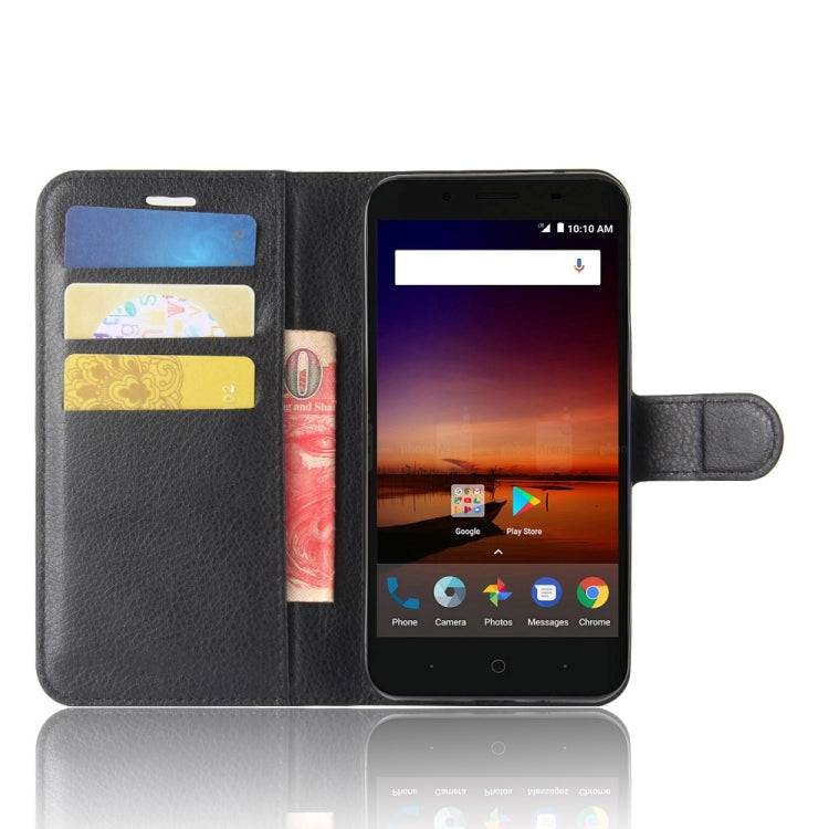 For ZTE  Tempo X / N9137 Litchi Texture Horizontal Flip Leather Case with Holder & Card Slots & Wallet