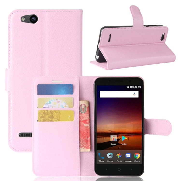 For ZTE  Tempo X / N9137 Litchi Texture Horizontal Flip Leather Case with Holder & Card Slots & Wallet