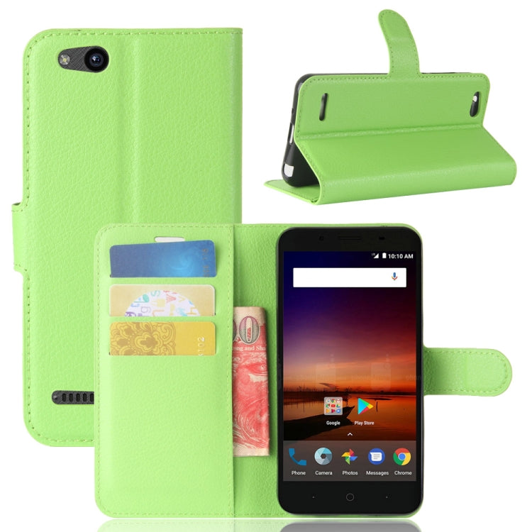 For ZTE  Tempo X / N9137 Litchi Texture Horizontal Flip Leather Case with Holder & Card Slots & Wallet