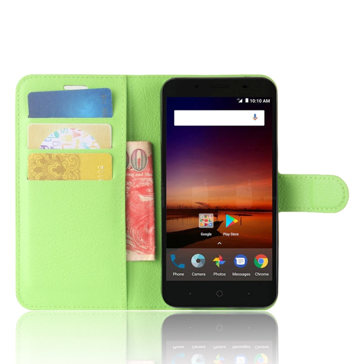 For ZTE  Tempo X / N9137 Litchi Texture Horizontal Flip Leather Case with Holder & Card Slots & Wallet