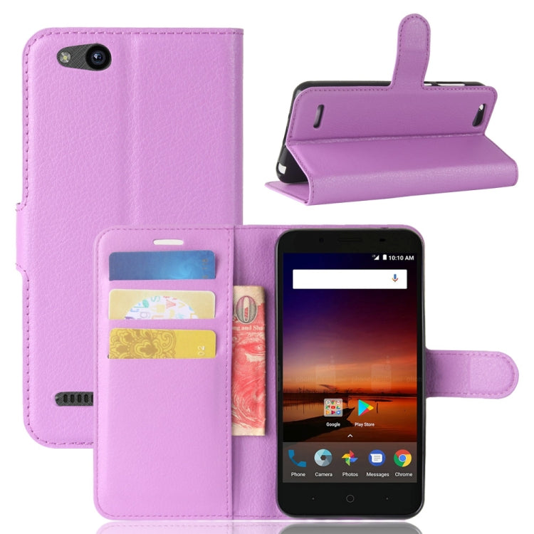 For ZTE  Tempo X / N9137 Litchi Texture Horizontal Flip Leather Case with Holder & Card Slots & Wallet