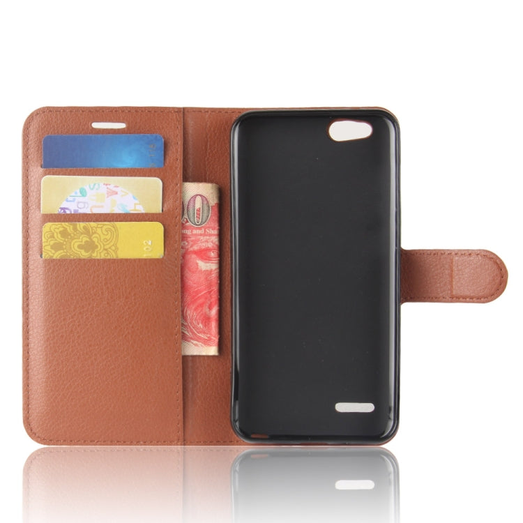 For ZTE  Tempo X / N9137 Litchi Texture Horizontal Flip Leather Case with Holder & Card Slots & Wallet
