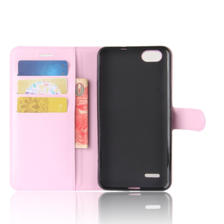 ZTE Blade Force / N9517 Litchi Texture Horizontal Flip Leather Case with Holder & Card Slots & Wallet