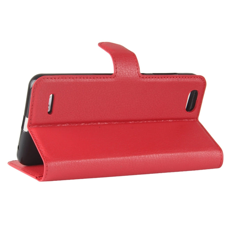 ZTE Blade Force / N9517 Litchi Texture Horizontal Flip Leather Case with Holder & Card Slots & Wallet