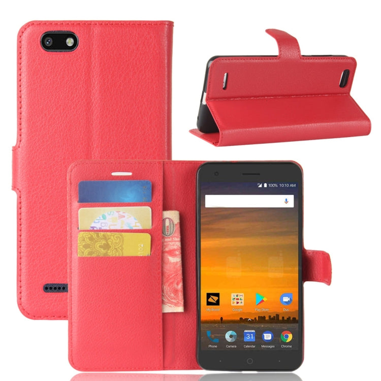 ZTE Blade Force / N9517 Litchi Texture Horizontal Flip Leather Case with Holder & Card Slots & Wallet