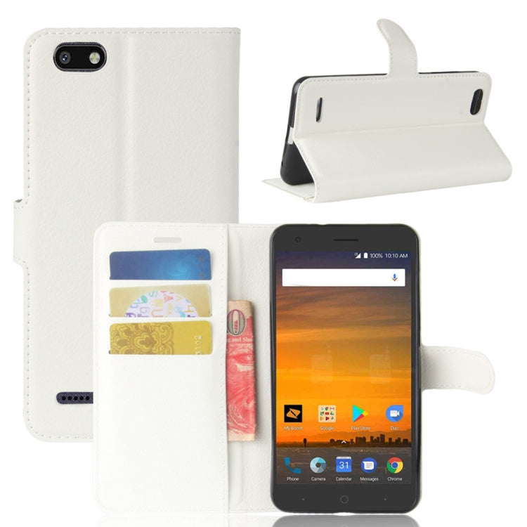 ZTE Blade Force / N9517 Litchi Texture Horizontal Flip Leather Case with Holder & Card Slots & Wallet