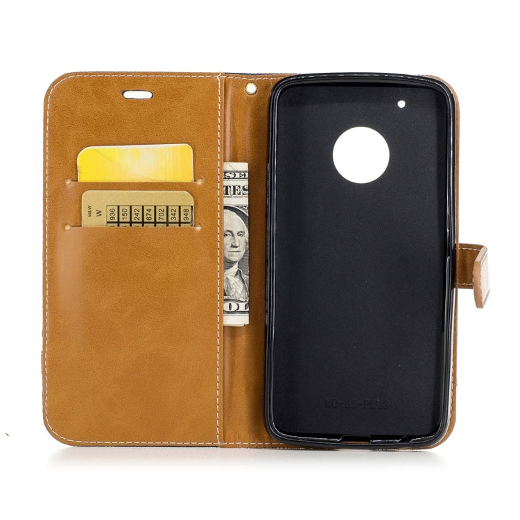 For Motorola Moto G5 Plus Denim Texture Leather Case with Holder & Card Slots & Wallet & Lanyard
