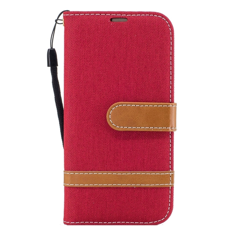 For Motorola Moto G5 Plus Denim Texture Leather Case with Holder & Card Slots & Wallet & Lanyard