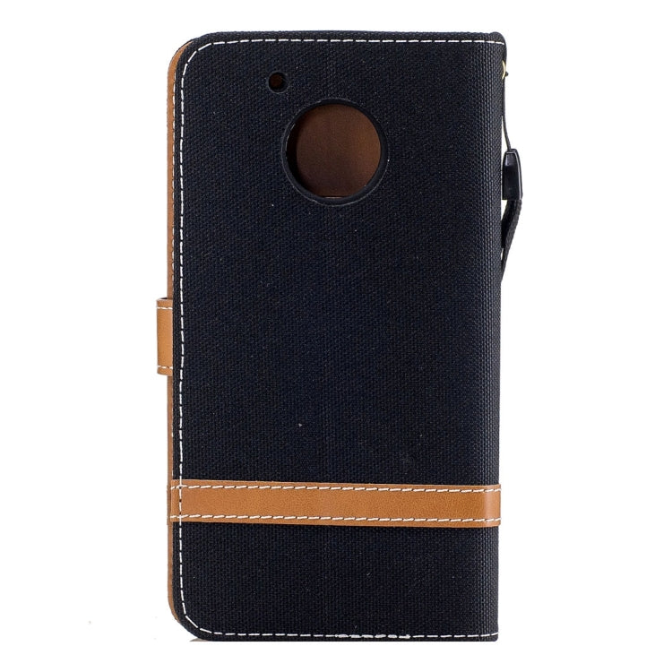 For Motorola Moto G (5th Gen.) Denim Texture Leather Case with Holder & Card Slots & Wallet & Lanyard