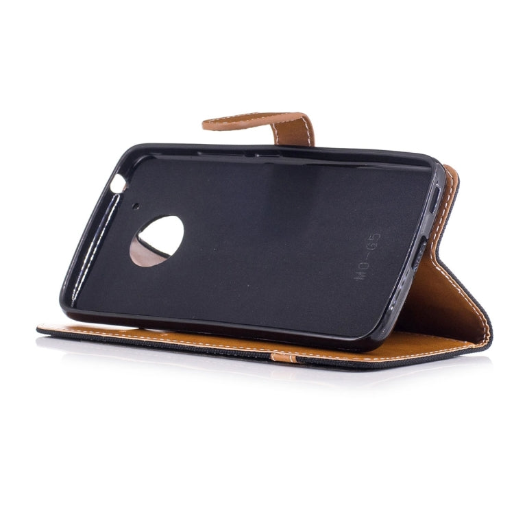 For Motorola Moto G (5th Gen.) Denim Texture Leather Case with Holder & Card Slots & Wallet & Lanyard