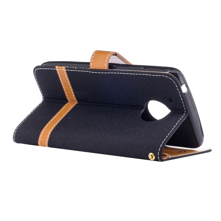 For Motorola Moto G (5th Gen.) Denim Texture Leather Case with Holder & Card Slots & Wallet & Lanyard