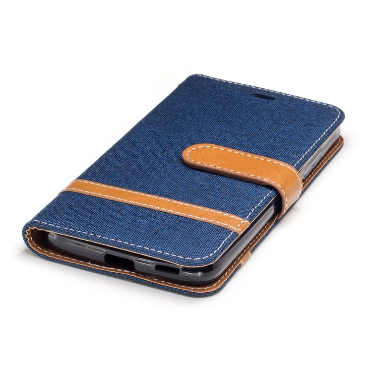 For Motorola Moto G (5th Gen.) Denim Texture Leather Case with Holder & Card Slots & Wallet & Lanyard
